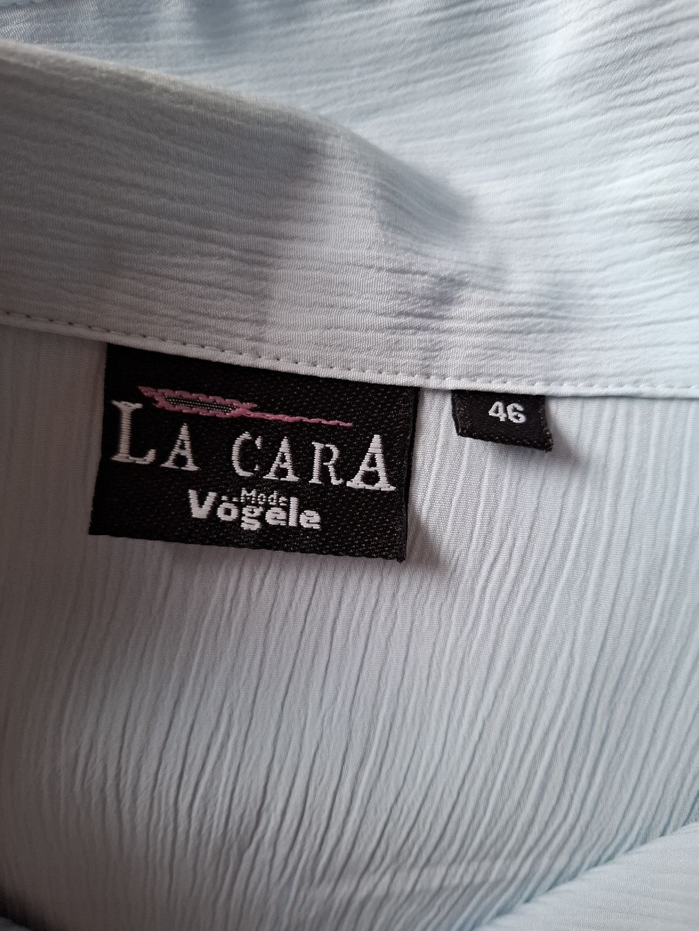 Camicette: Bluse Damen Gr 46 La Cara Hellblau Crinkle-Stoff 3000 – Usato da Vinelz venduto da sonnenmond77 7