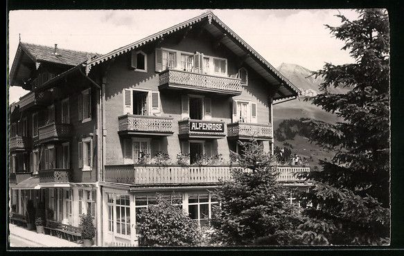 Ansichtskarten: AK Adelboden, Hotel Alpenrose – Gebraucht aus Berlin von bartko-reher