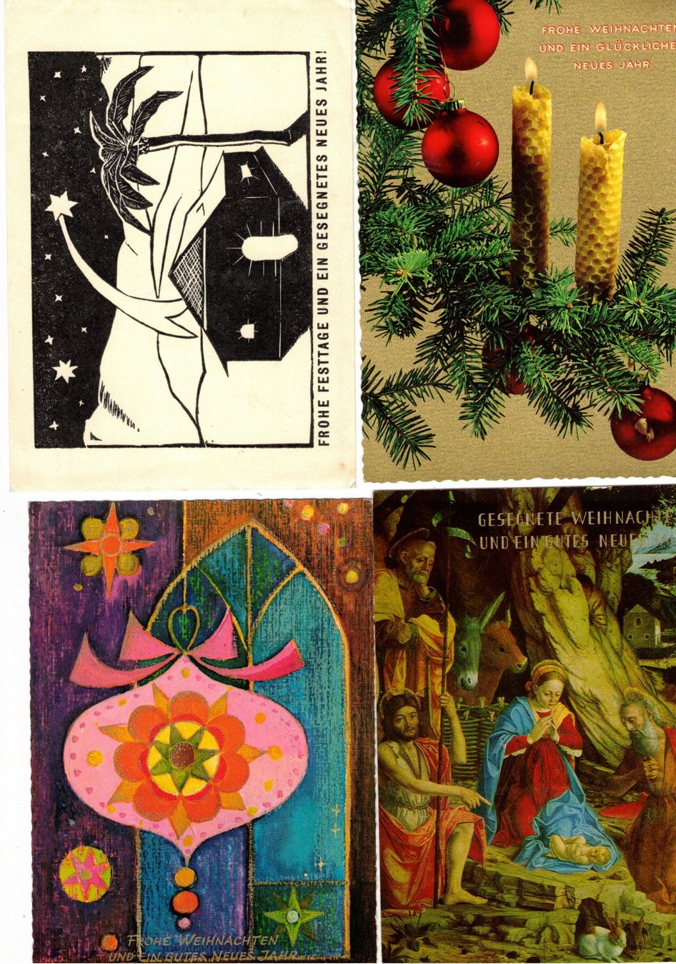 Cartoline postali: 15 Weihnachtskarten mit Text und Neues Jahr – Usato da Widnau venduto da Seppl480 1
