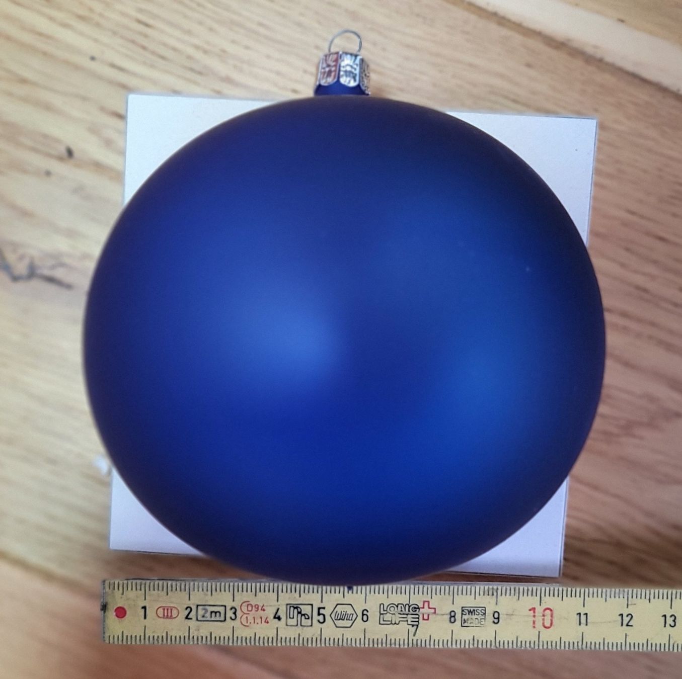 Tutte le decorazioni: Blaue Weihnachtskugel, handbemaltes Wintermotiv, neu! – Nuovo e nell'imballaggio originale da Lupfig venduto da Angel17 1