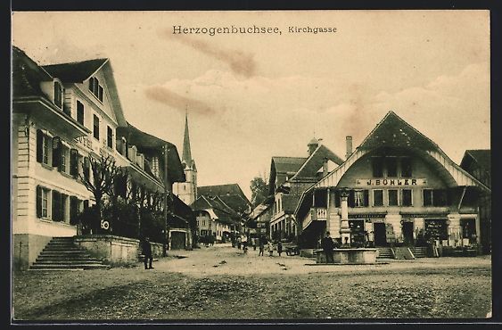 Ansichtskarten: Herzogenbuchsee, Kirchgasse mit Hotel, P – Gebraucht aus Berlin von bartko-reher