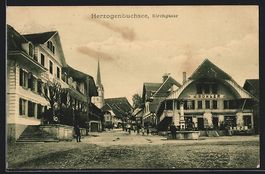 Herzogenbuchsee, Kirchgasse mit Hotel, P