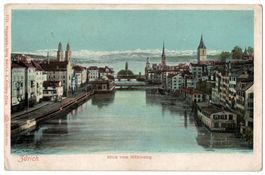 Zürich, Mühlesteg, siehe Frankatur, gelaufen 1910