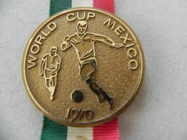 Medaille  Fussball WM World Cup 1970 Mexico Panini Zeitalter