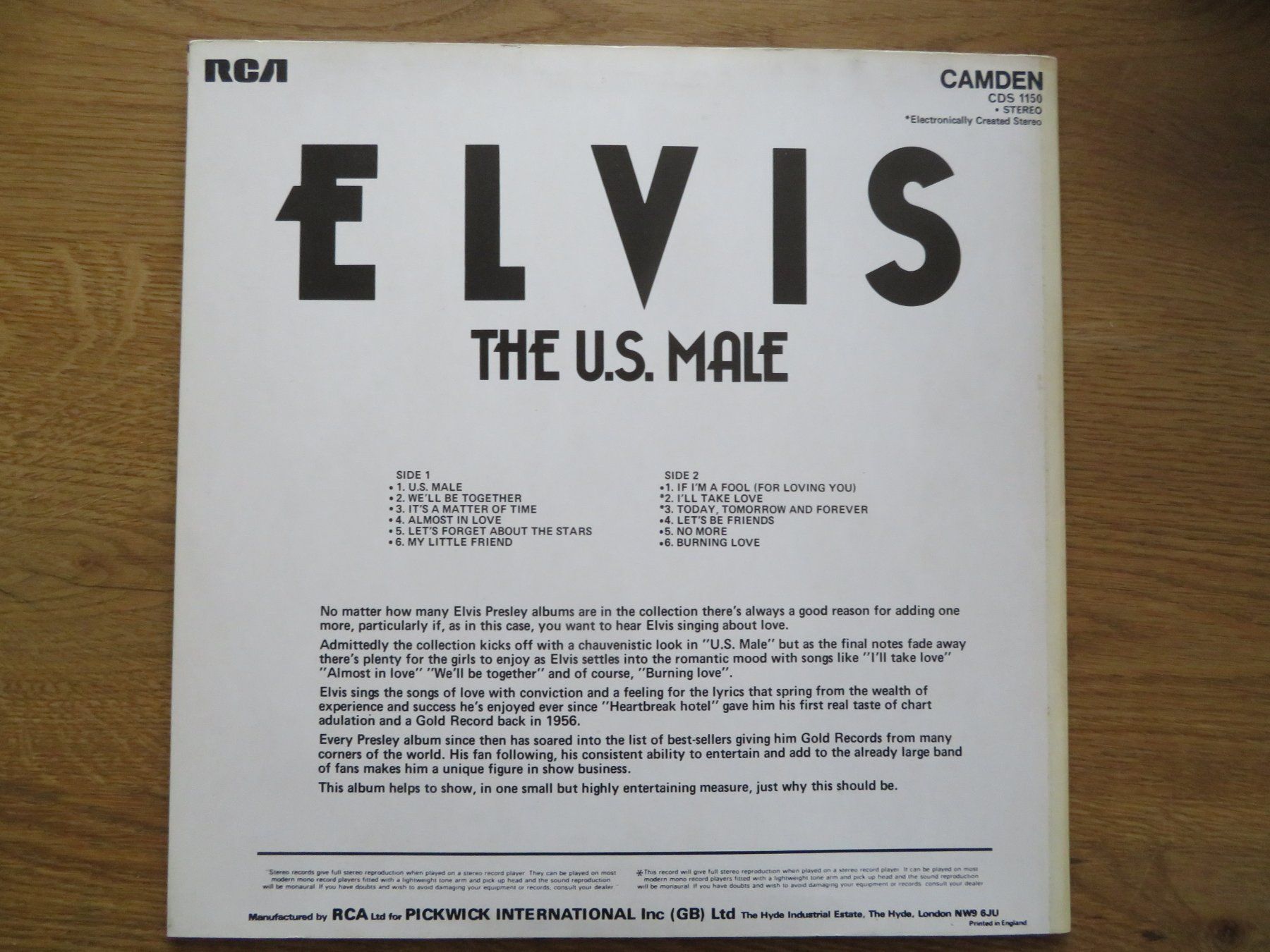 Dischi in vinile: ELVIS PRESLEY THE US MALE – Nuovo (secondo la descrizione) da Zürich venduto da max_cp5f 1