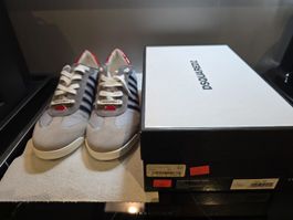 "NEU" Dsquared2 Turnschuhe Runner Grau Blau Gr. 45 mit Box