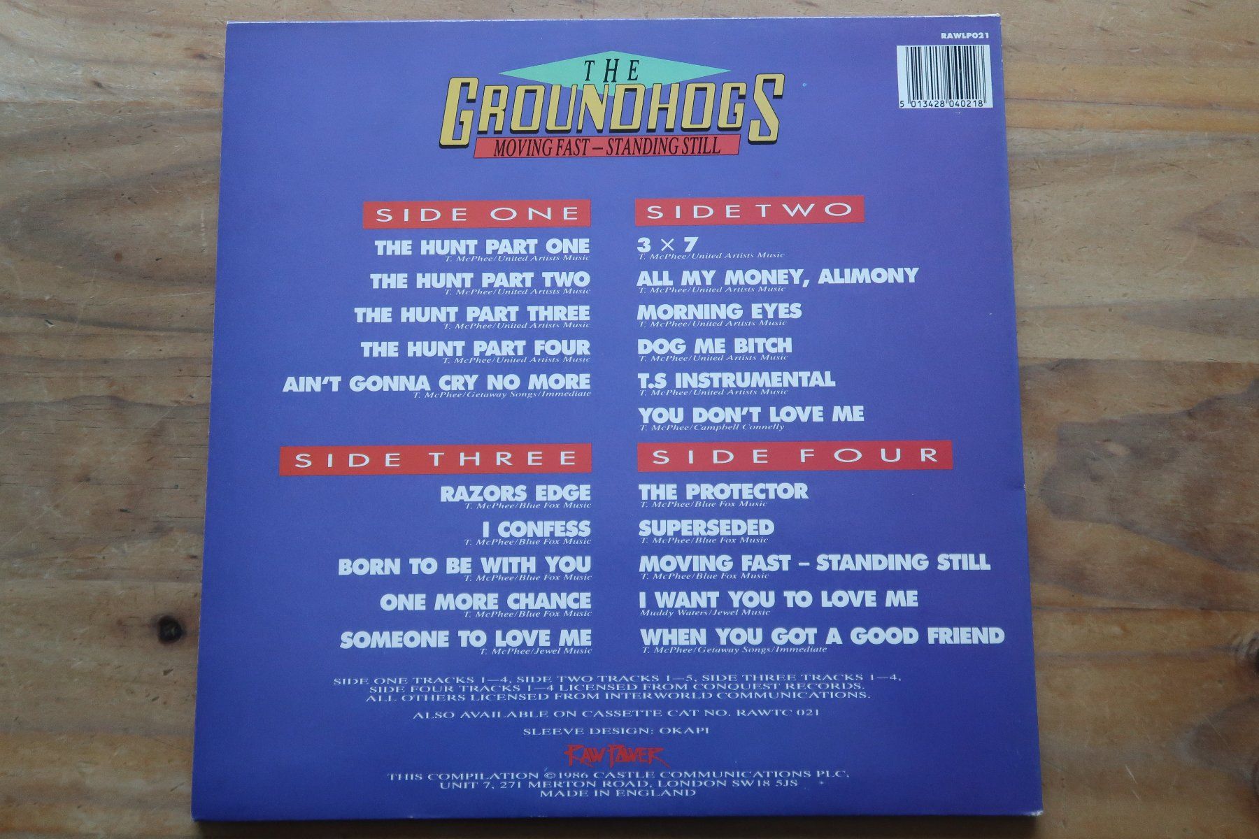 Dischi in vinile: THE GROUNDHOGS - MOVING FAST - STANDING STILL - 2x VINYL LP – Usato da Basel venduto da Patiscat 1