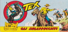 Italian comic strip TEX SERIE PUEBLO # 38 1965 GLI INCAPPUCC