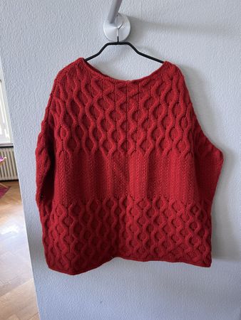 Barna Cashmere Poncho 100 Prozent Kaschmir rot neuwertig