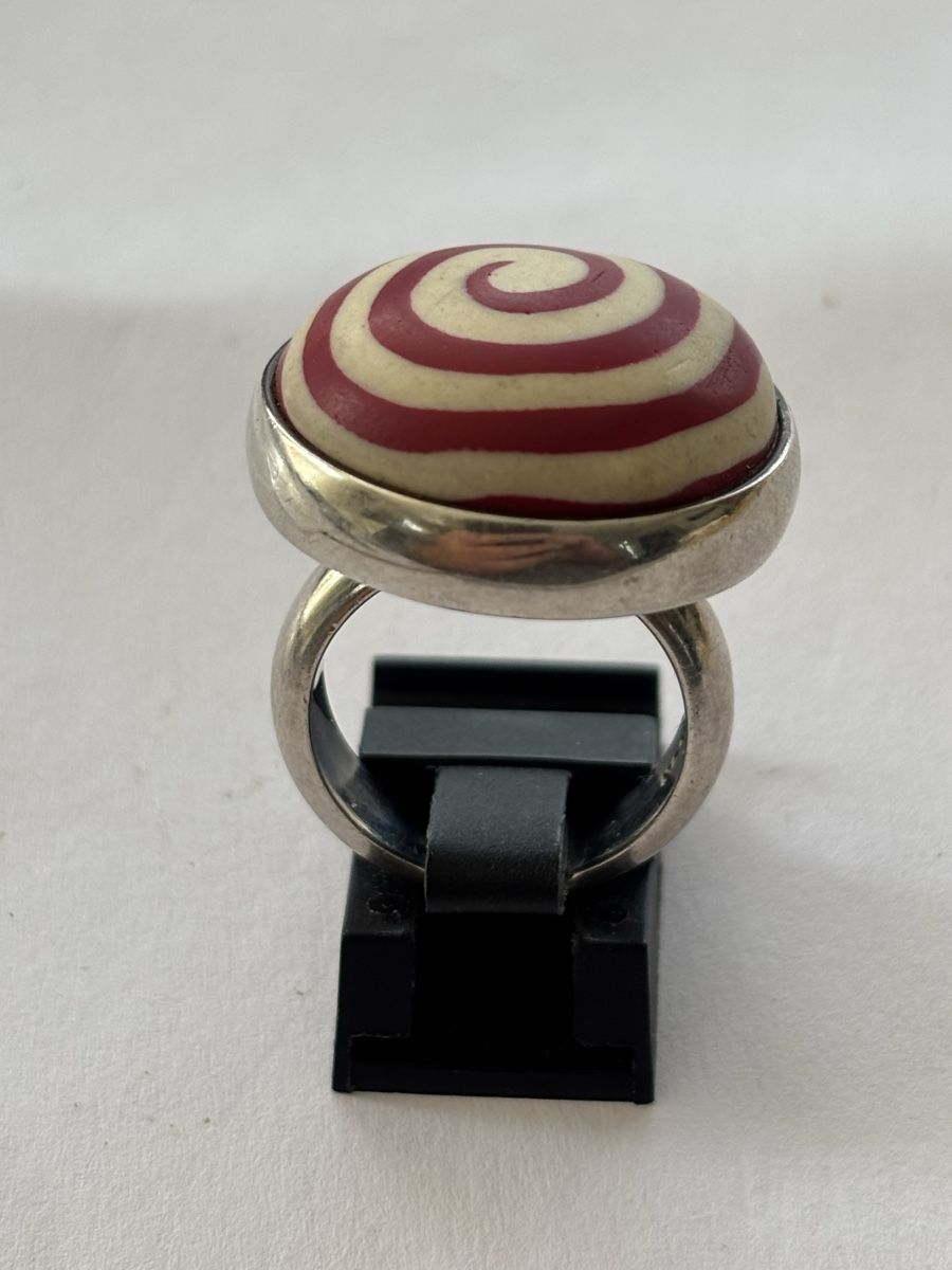Anelli: Retro Ring Silber 925 mit Spiralmuster,  ein Hingucker! – Usato da Langnau am Albis venduto da flusspflege 3