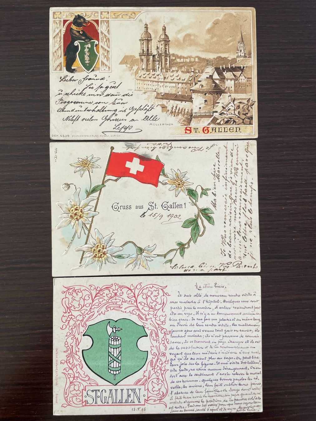 Cartoline postali: ST. GALLEN 9 SPEZIELLE Ansichtskarten, Jugendstil – Usato da Wald ZH venduto da TLILEF 1