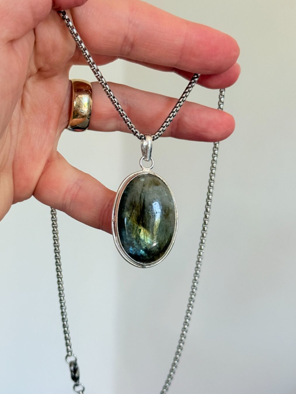 Catenine: Pendentif Labradorite - Élégance & Mystère ✨ – Nuovo e nell'imballaggio originale da Genève venduto da AWWA 7