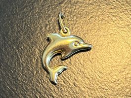 Kettenanhänger Delfin 750 Gold