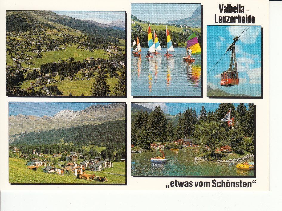 Cartoline postali: Lenzerheide / Valbella 6 um 1995 – Usato da Bürglen TG venduto da StampGraf