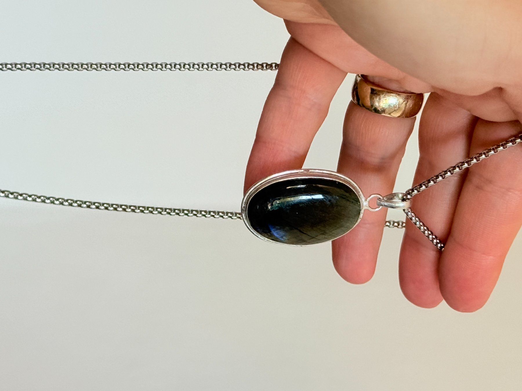 Catenine: Collier labradorite, élégant et tendance ✨ – Nuovo e nell'imballaggio originale da Genève venduto da AWWA 4