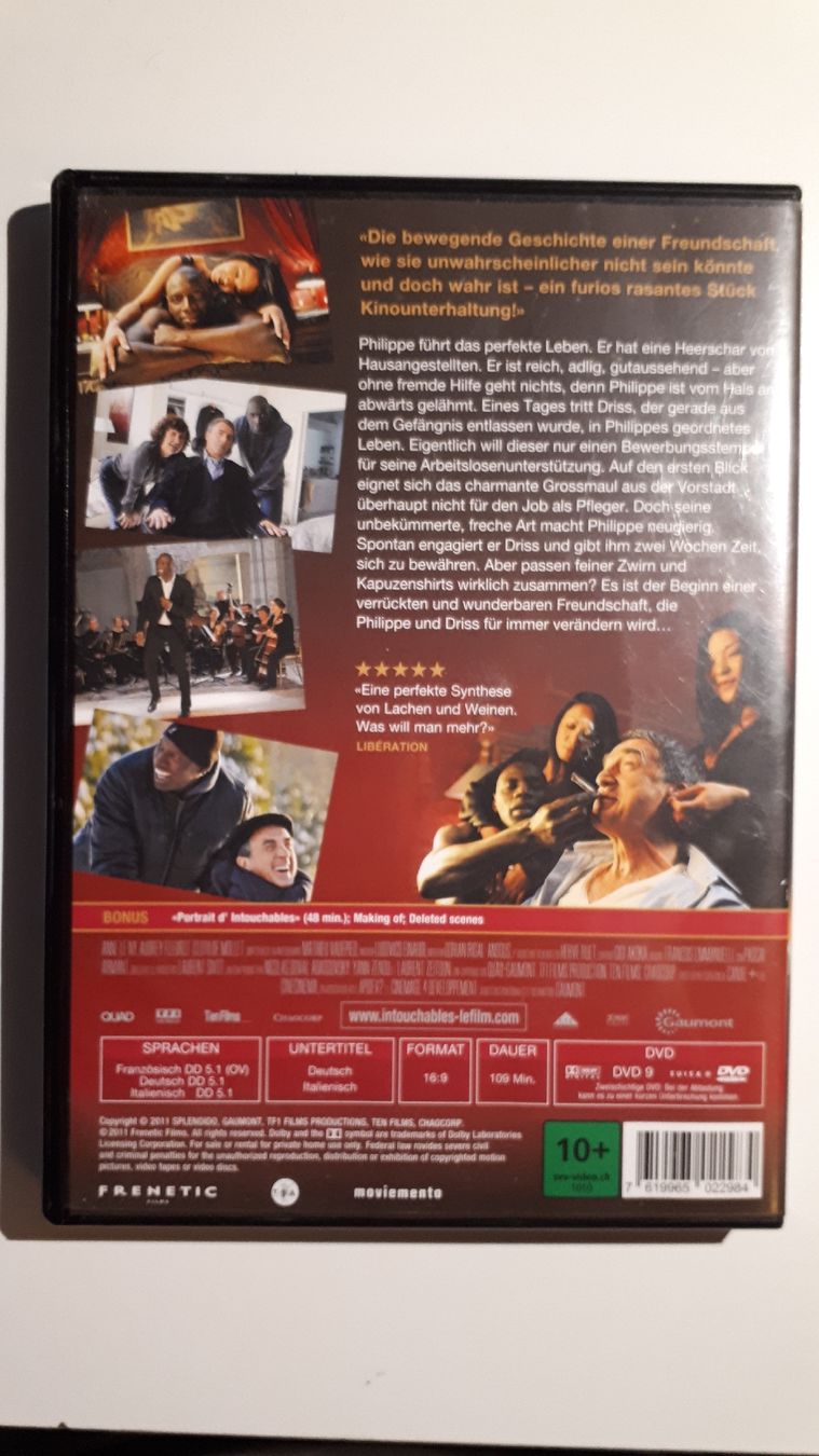 Tutti i DVDs: Intouchables - Ziemlich beste Freunde  Special edition 2 DVD – Usato da Dietikon venduto da Buchantiqdietikon 1