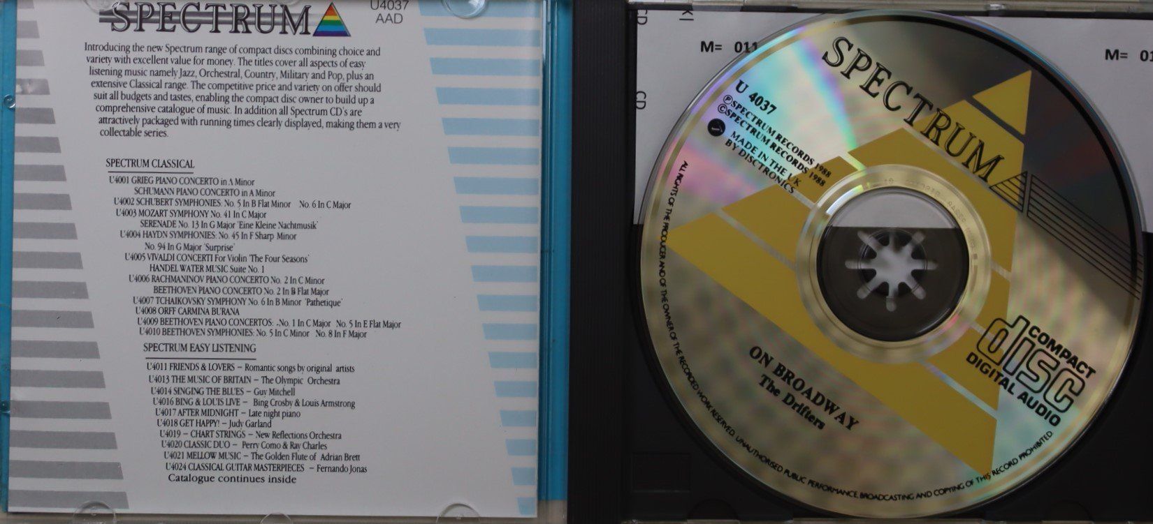 CD: ON BROADWAY - THE DRIFTERS 16 CLASSIC GREATS – Usato da Luzern venduto da CONTENTI 1