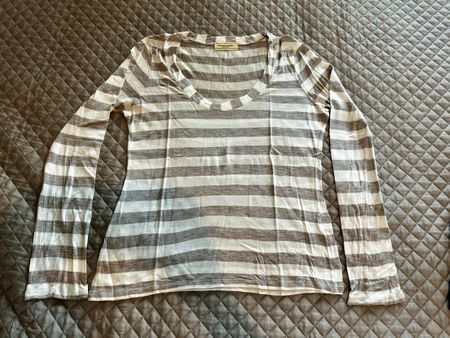Women's Striped Long Sleeve Shirt, Size EU 42