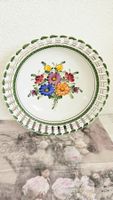 Keramik Schale mit Blumenmuster, Vintage, Tirol handbemalt