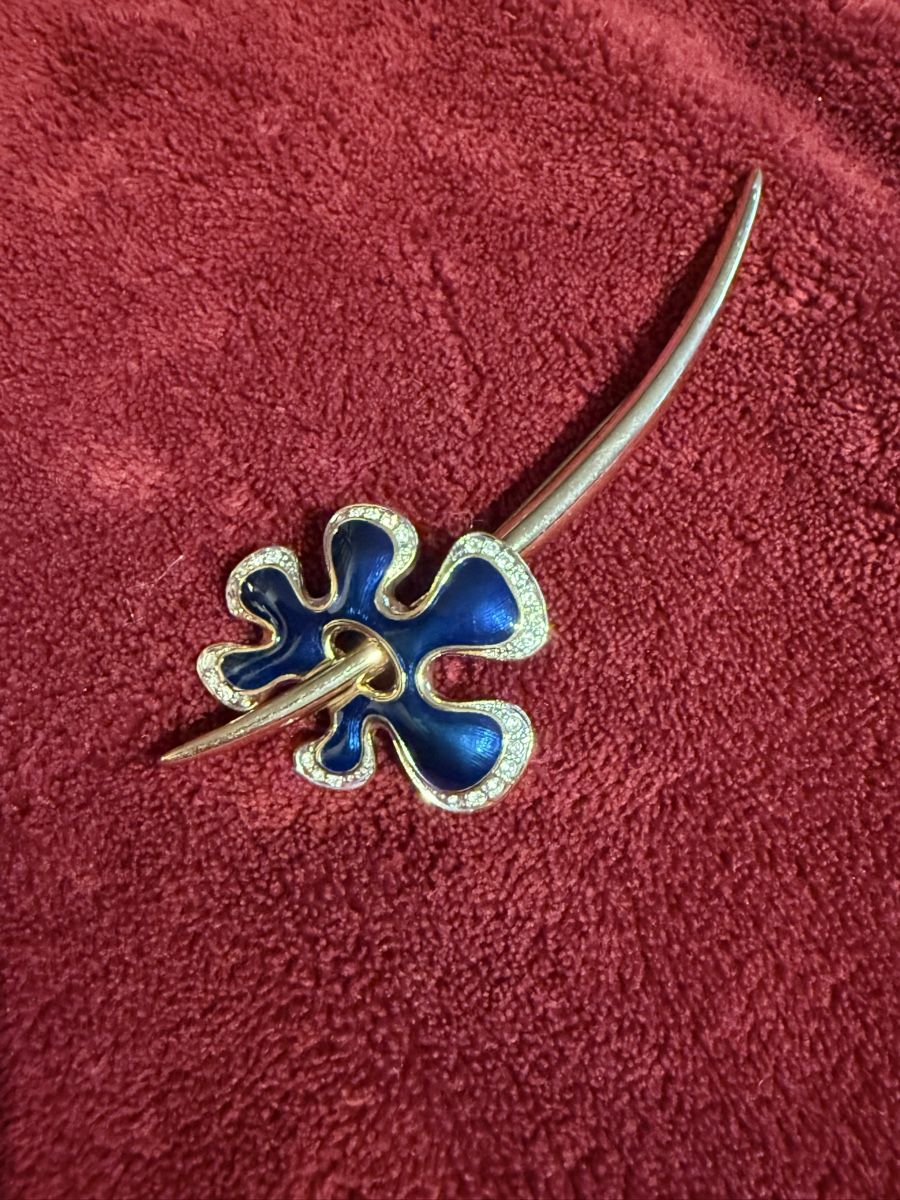 Pierre Lang Spille & Fermagli: Élégante broche fleur pierre lang – Usato da Monthey venduto da Joseph-29