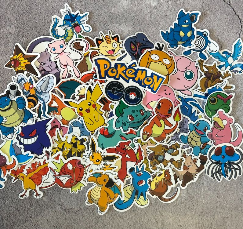 50x Pokémon / GO / Aufkleber Sticker (Neu (gemäss Beschreibung)) in ...