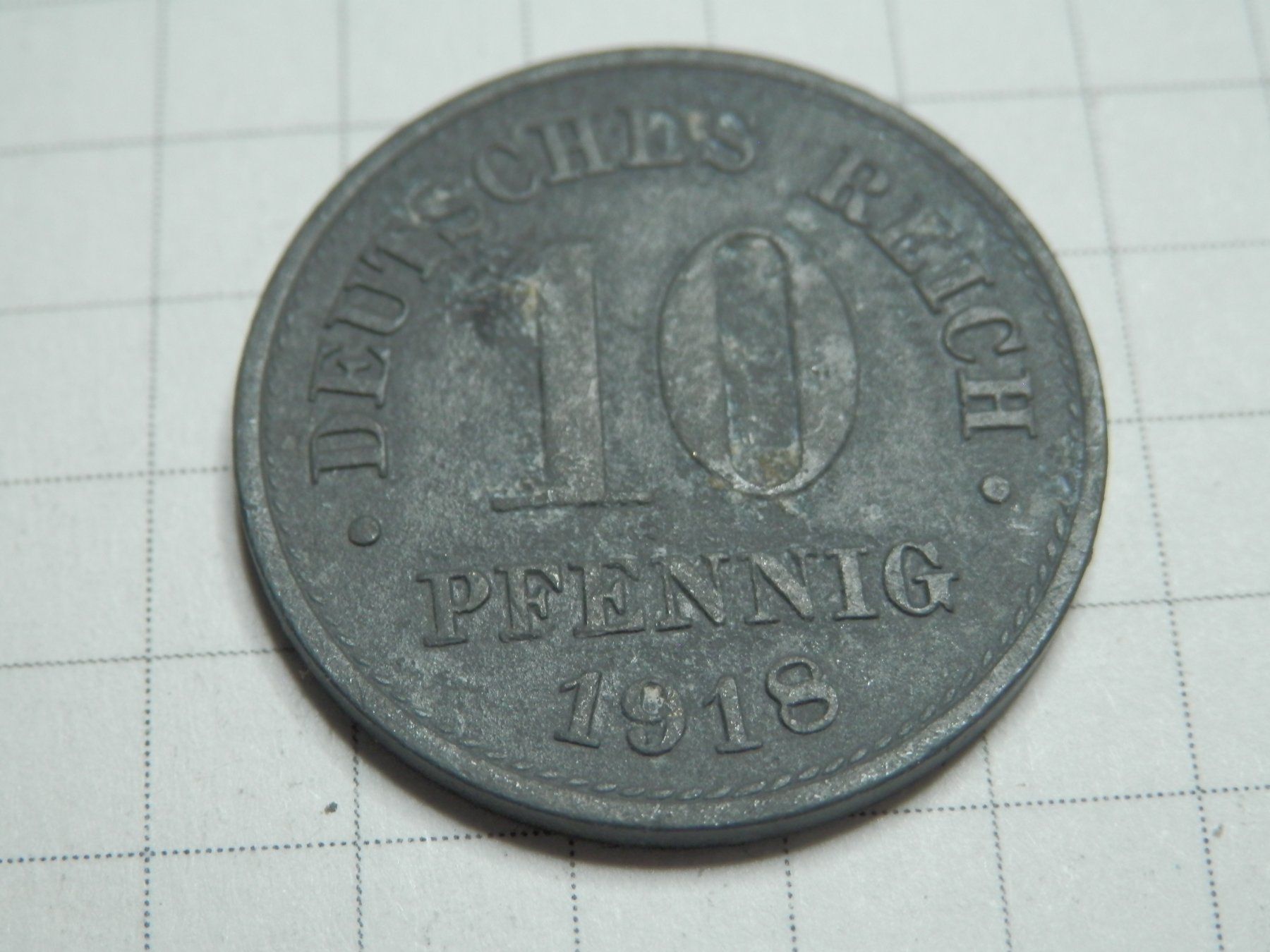 Alle Münzen: Deutschland 10 Pfennig, 1918 – Gebraucht aus Weiach von weiach81