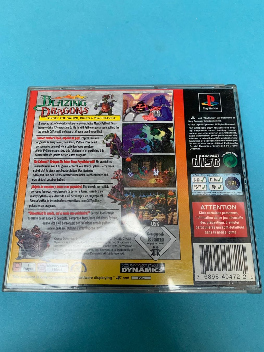 Sony Giochi: PS1 / Blazing Dragons – Usato da Kölliken venduto da sergesellsretro 1