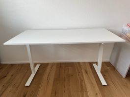 Schreibtisch weiss IKEA TROTTEN Steh-Sitz 160x80cm guter Zus