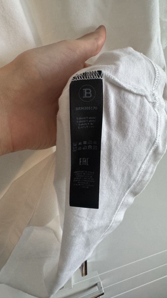 Balmain T-shirt: Balmain Paris White T-Shirt, Size L – Usato da Brugg AG venduto da GiovanniVercetti 3