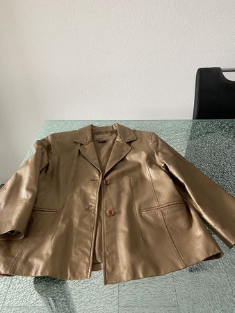 Schöne, goldige Lederjacke BRANDON THOMAS