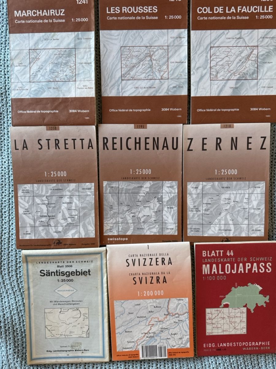 Cartine & Atlanti: Landeskarten der Schweiz, Konvolut – Usato da Eschenz venduto da Belladog 3