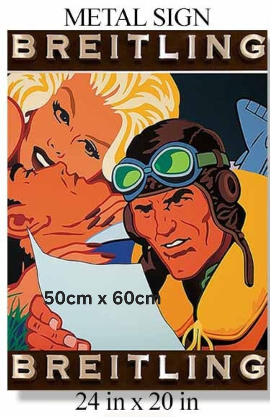 Insegne: BREITLING BLECH SCHILD 60 CM X 50 CM – Nuovo (secondo la descrizione) da Winterthur venduto da Navitimer 2