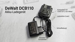 DeWalt DCB110 Akku Ladegerät 10.8V/12V - Schnellladung!