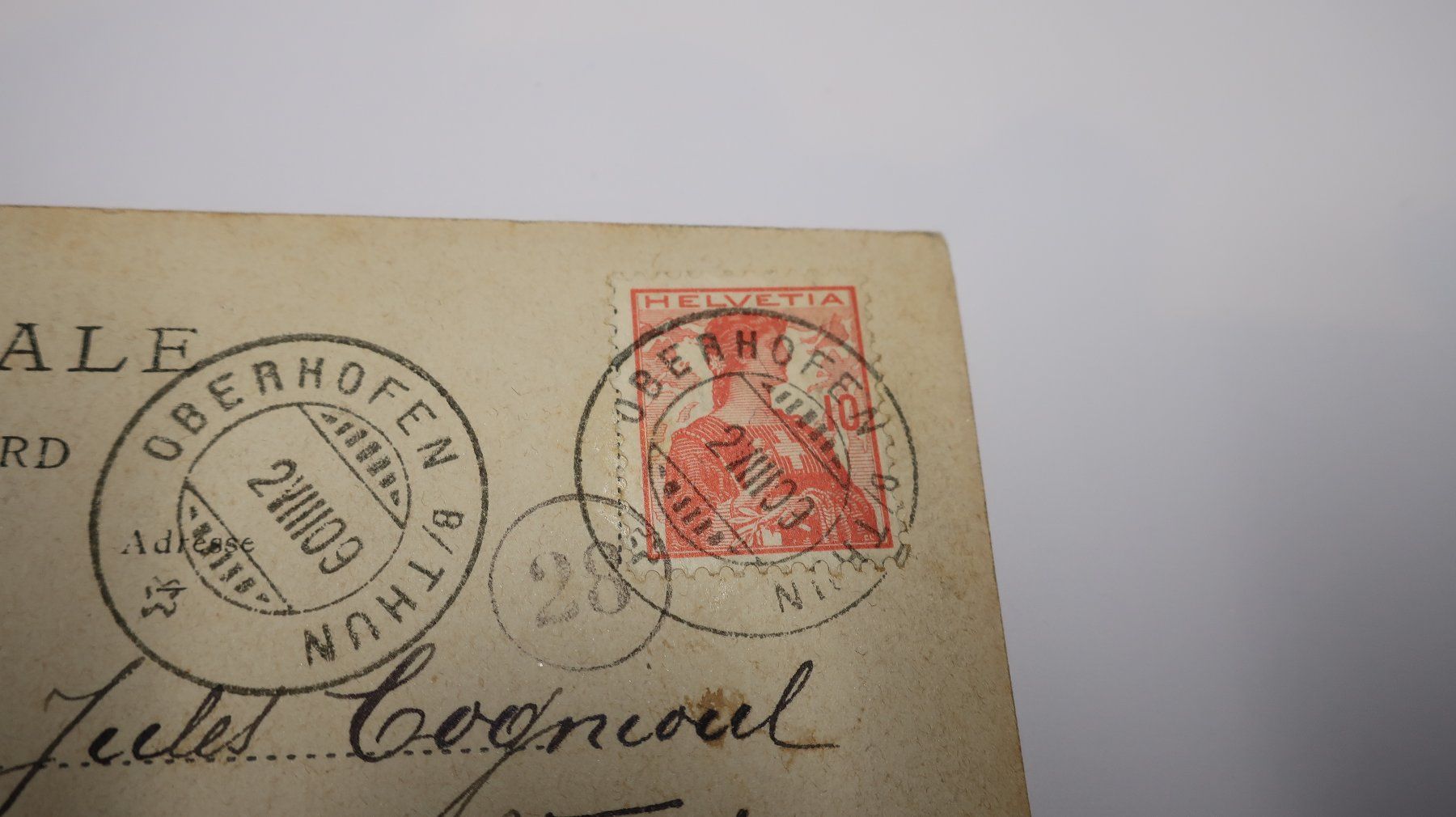 Cartoline postali: Schloss Oberhofen am Thunersee 1909 – Usato da Cormoret venduto da Pascalll2001 3