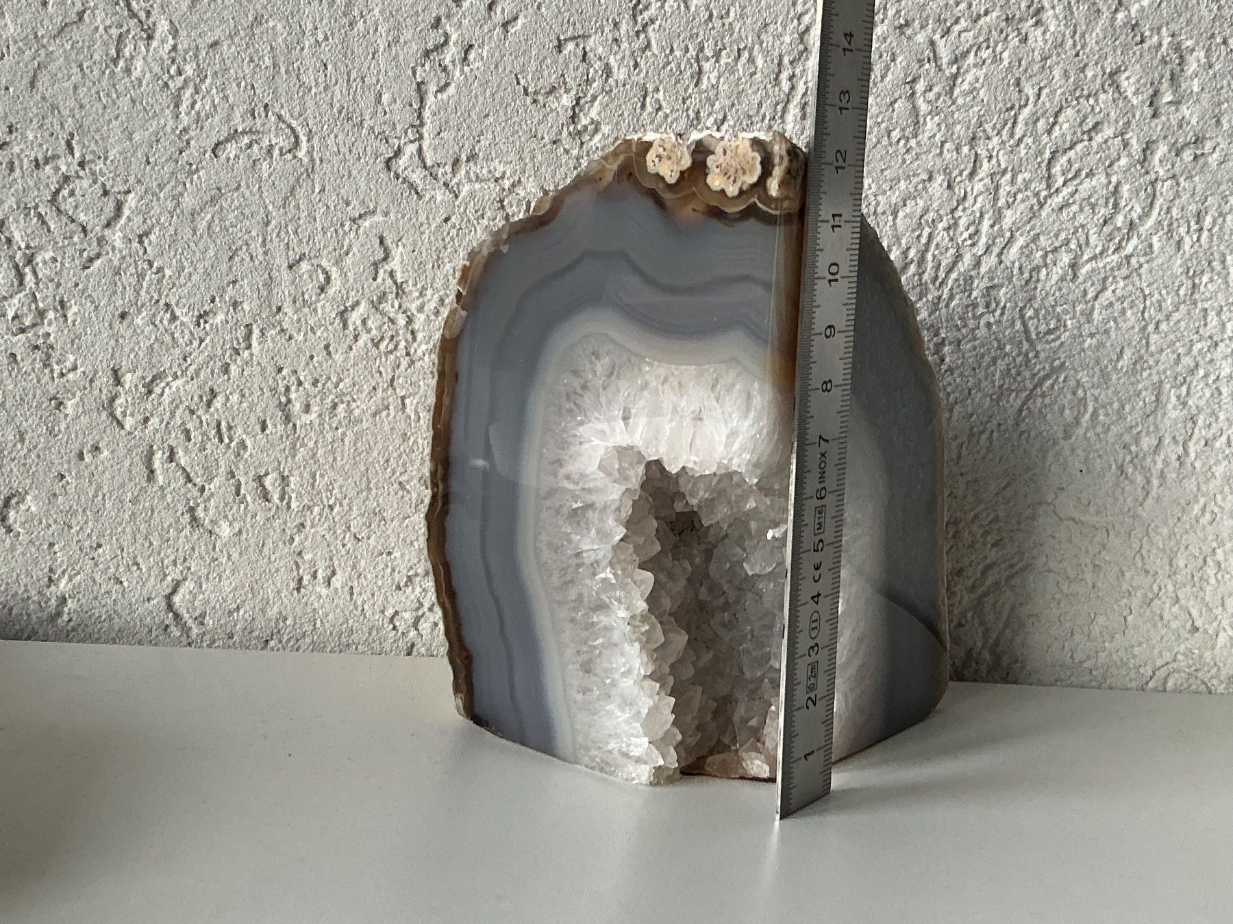 Minerali & Pietre curative: Achat-Geode mit polierter Frontseite, 1,2 KG – Usato da Altnau venduto da mar_kfk2 6