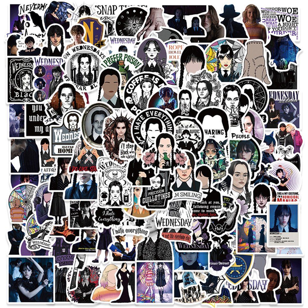 Sticker: 50 stk. Aufkleber Wednesday – Nuovo e nell'imballaggio originale da Uerkheim venduto da Kaufoption 5