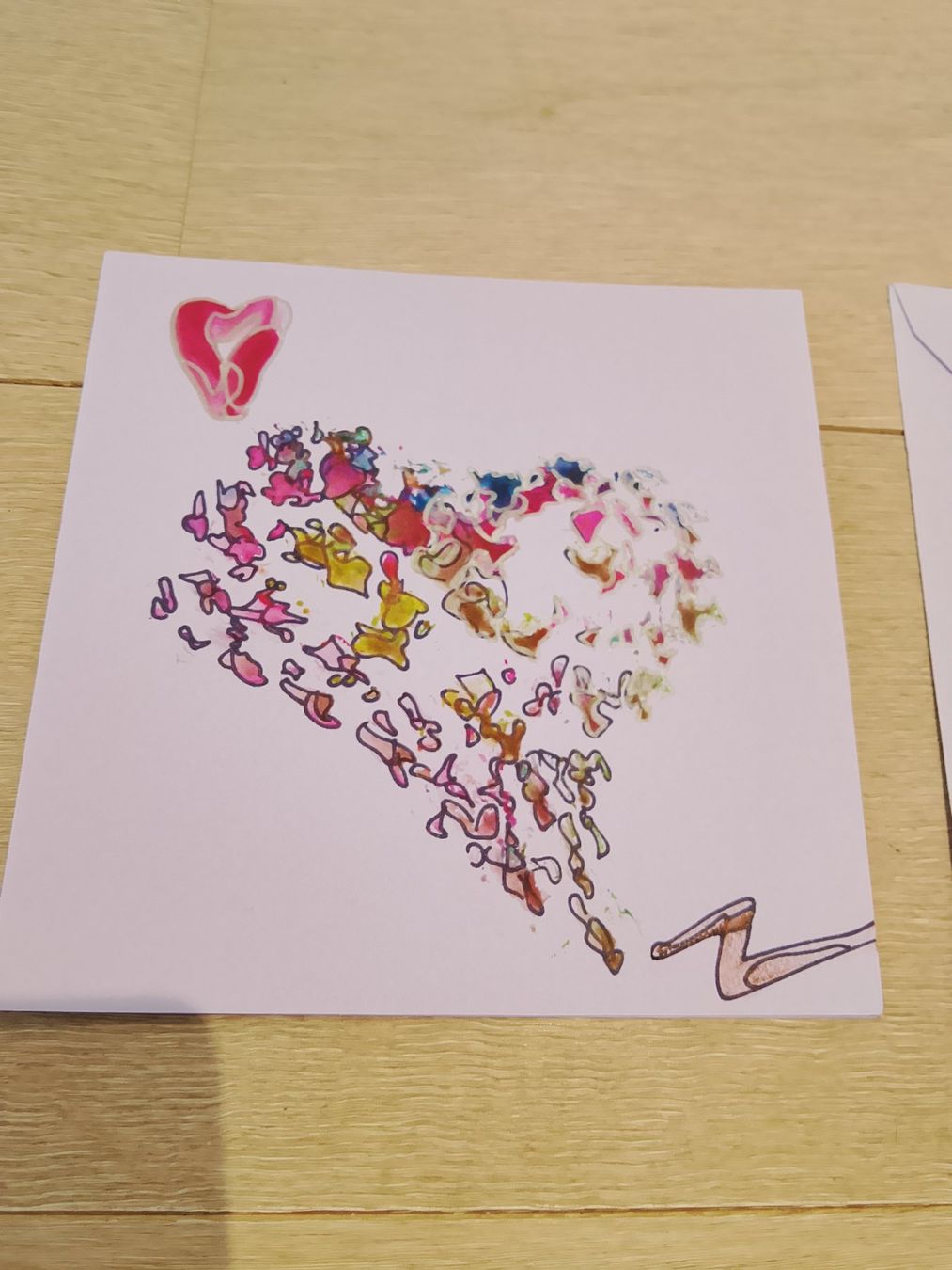 Cartoline: Handgemachte Karte mit Umschlag - 15 cm X 15 cm. – Nuovo (secondo la descrizione) da Bellikon venduto da MellonCollieMitTwint 1