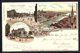 Litho Zürich, Bahnhof und Polytechnikum