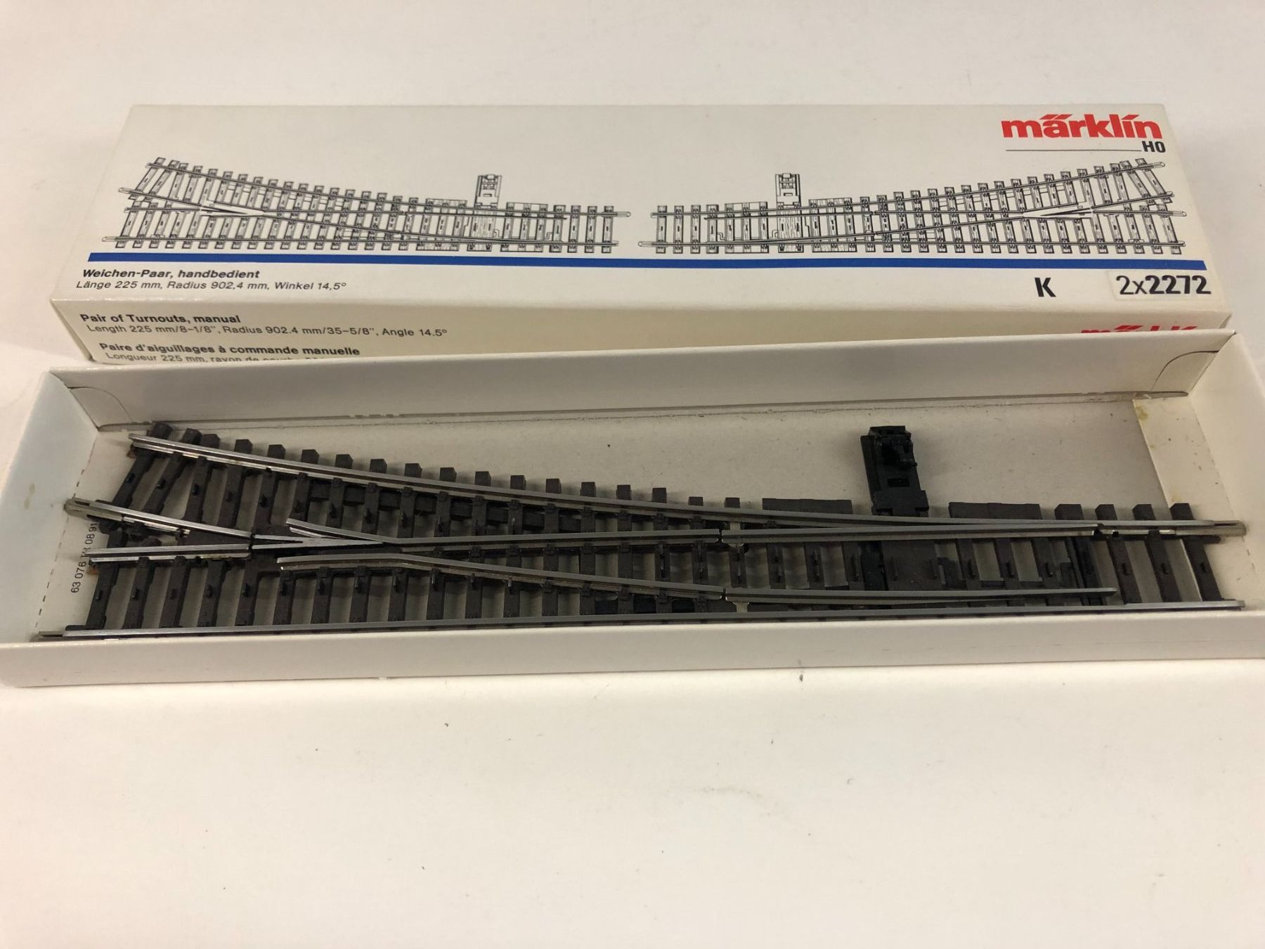 Märklin Modelleisenbahnen: Märklin H0 K-Gleis 2273 Weiche – Gebraucht aus Rodersdorf von Joerg11 1