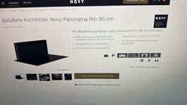 Neues NOVY Glaskeramik mit Abzug mit Möbel fertig montiert !