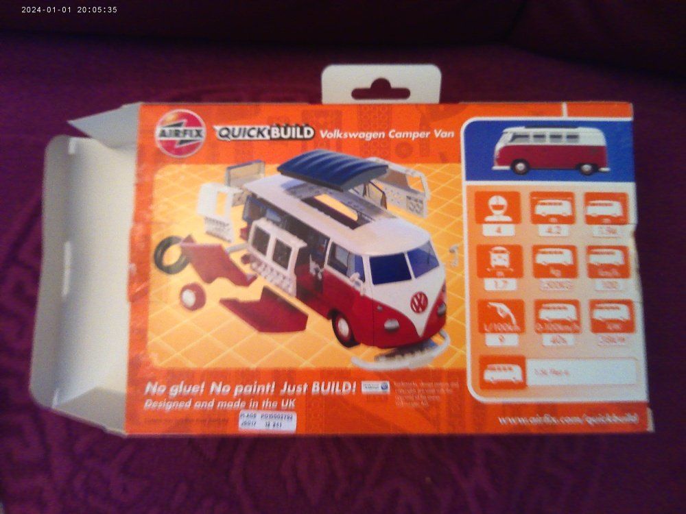 Airfix Kit di modellismo & Modellini statici: Airfix Quick Build WV Volkswagen Camper BAUSATZ – Usato da Volketswil venduto da nemo2000 1