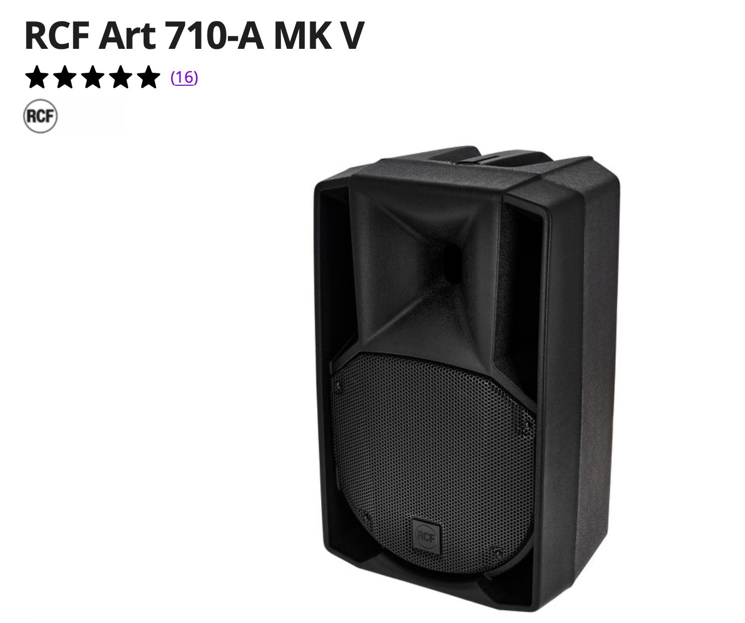 RCF Lautsprecher: Aktiv Fullrange Lautsprecher – Gebraucht aus Biberist von Espresso_59