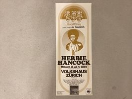 Konzertplakat Herbie Hancock 1976 Volkshaus Zürich