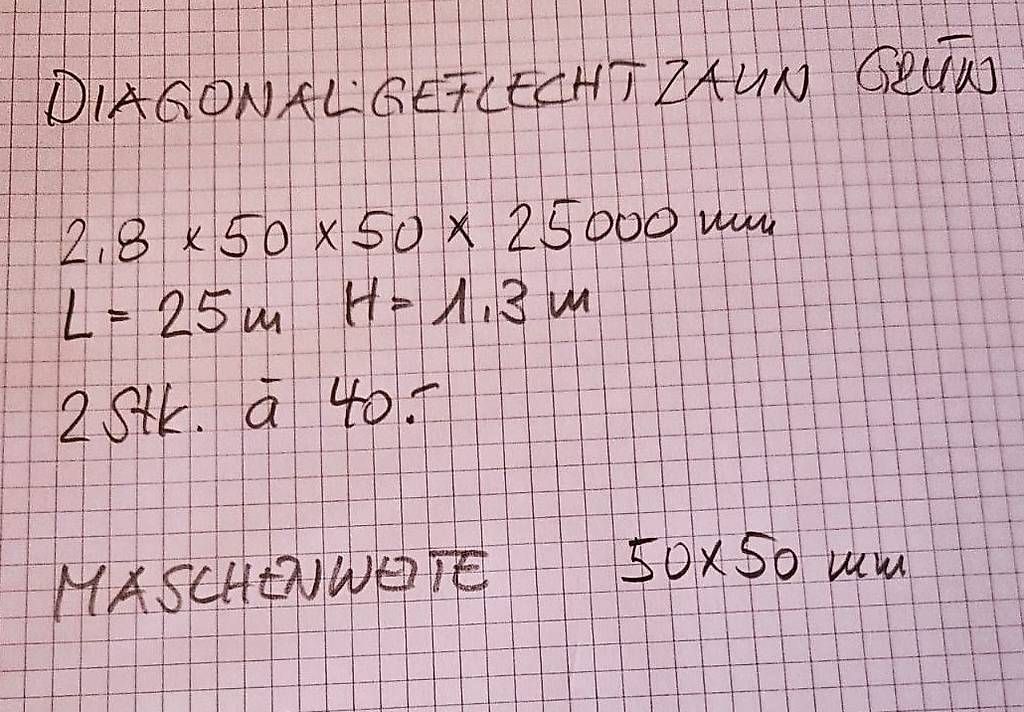Zäune: Diagonalgeflechtzaun Grün – Gebraucht aus Orpund von rodolfo58 2