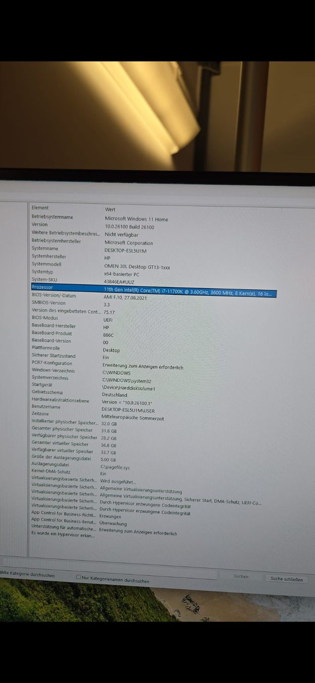 Hewlett Packard PC: Gaming PC OMEN Desktop, Intel i7, 32 GB RAM, Top! – Usato da Eyholz venduto da tat_c9vh 1