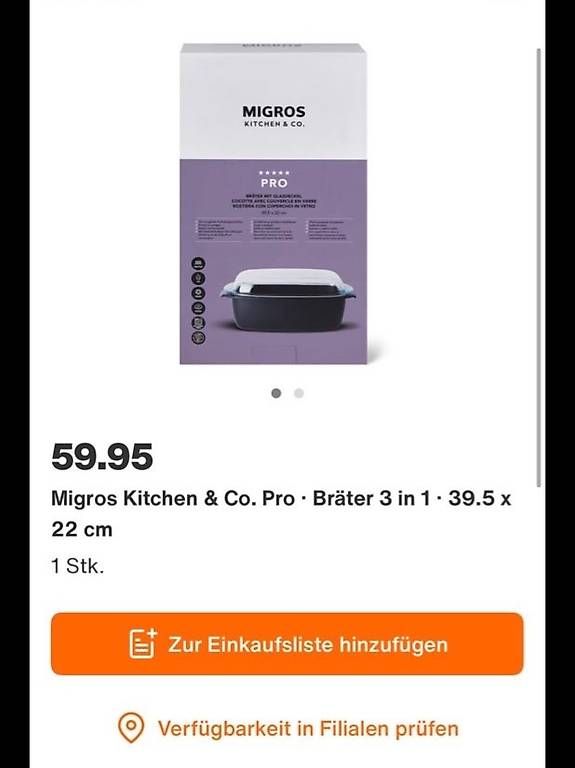 Pentole: Migros Kitchen Bräter mit Glasdeckel, neuwertig! – Usato da Rothenburg venduto da wer_g9fd 4