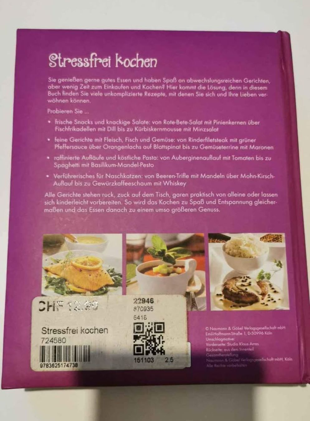 Libri: Kochbuch "Stressfrei kochen" – Usato da Dübendorf venduto da Me_sa 4