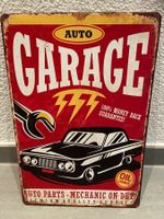 SCHILD Vintage Blechschild GARAGE AUTO NEU