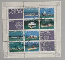 Briefmarken-Block Lemánex Lausanne 1978, gestempelt