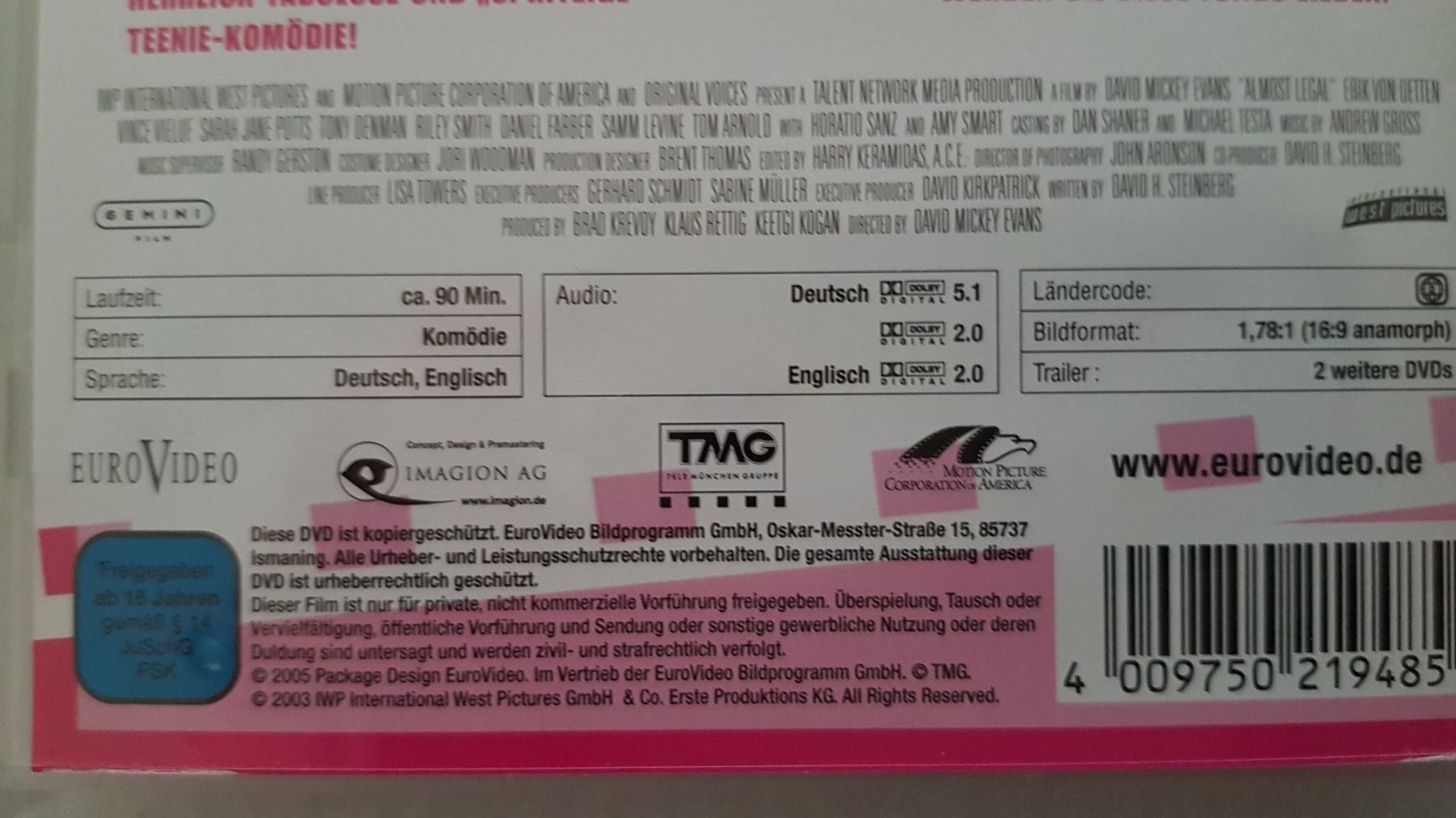 Tutti i DVDs: DVD Almost Legal – Usato da Oetwil am See venduto da fineli2 1